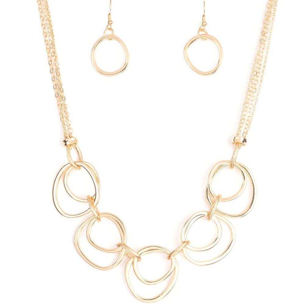 🌟Paparazzi Accessories Asymmetrical Adornment Necklace and Earrings Set